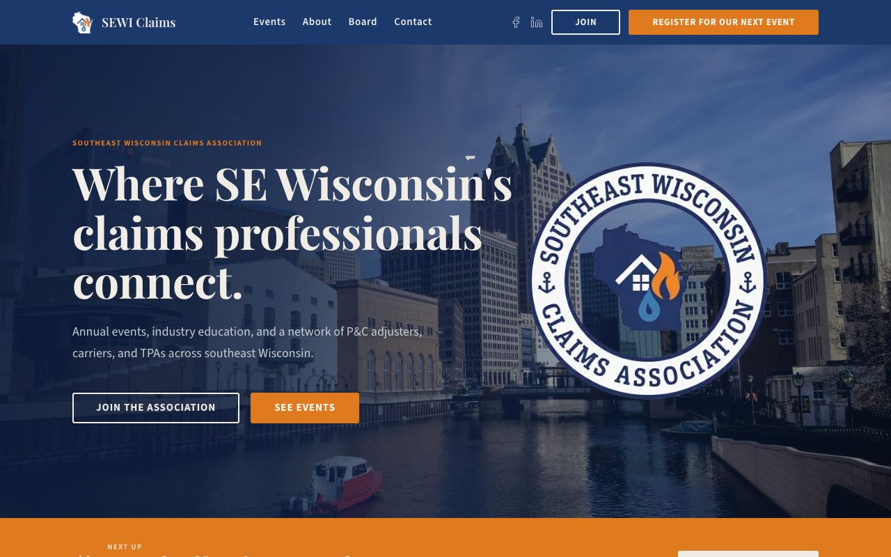 SEWI Claims homepage